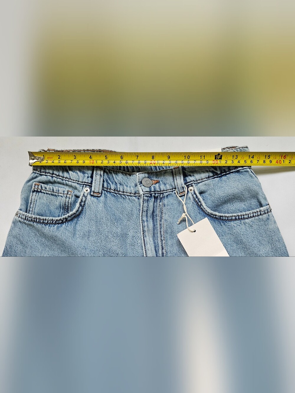NWT Zara Relaxed Baggy Fit Years 13-14 in Light Blue Denim Jeans - Picture 3 of 10